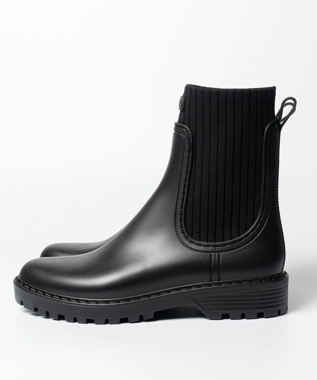 BONTRE 【UNISA/ウニサ】サイドゴアショートレインブーツ ブラック