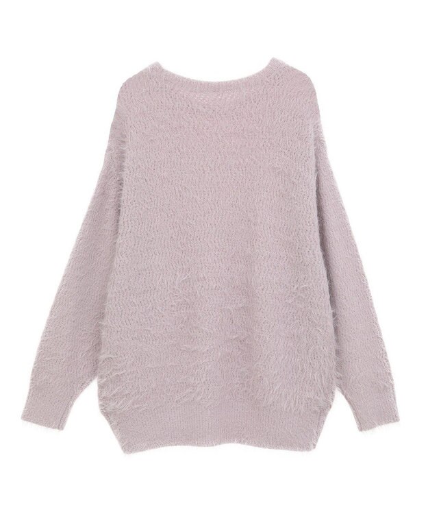 earth music&ecology モヘヤライクレースニット Lavender