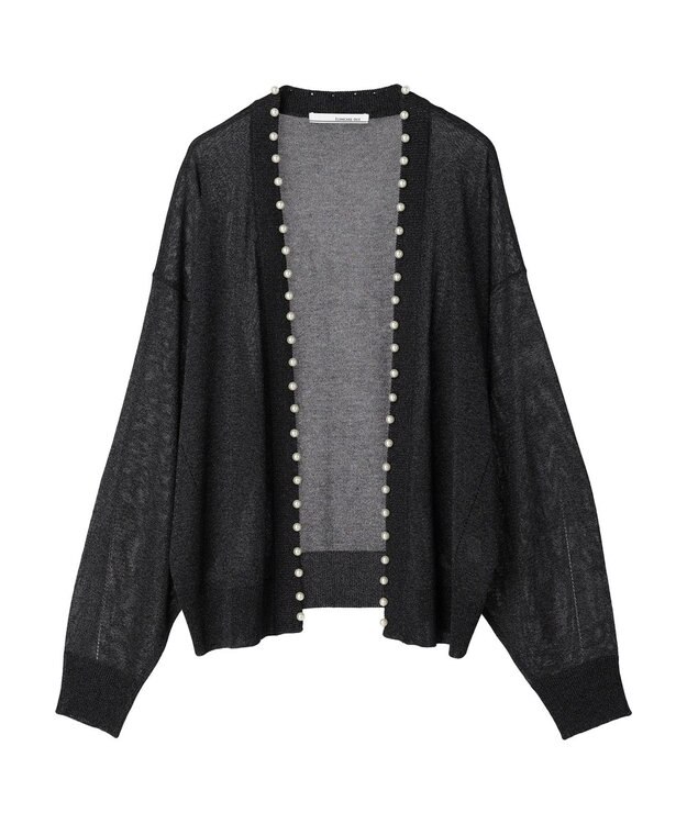 Green Parks ・ＥＬＥＮＣＡＲＥ　ＤＵＥパールツキシアーカーディガン Black