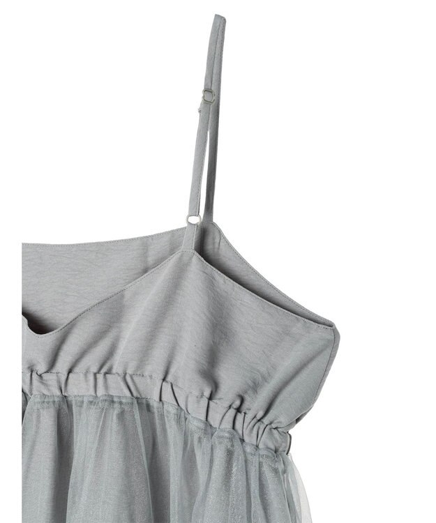 Green Parks ２ＷＡＹラメチュールキャミワンピース Gray