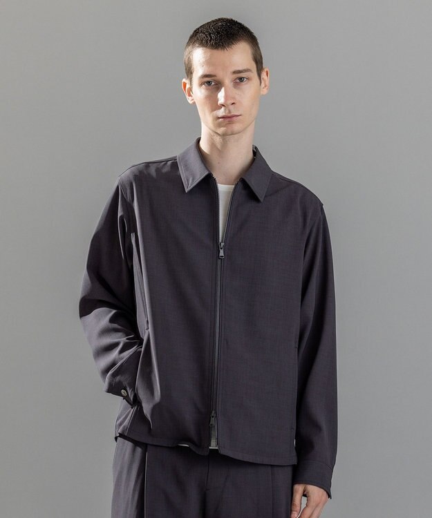 JOSEPH HOMME テクノボイルストレッチ ジップアップブルゾン グレー系