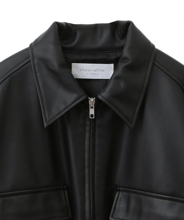 Green Parks フェイクレザージャケット Black