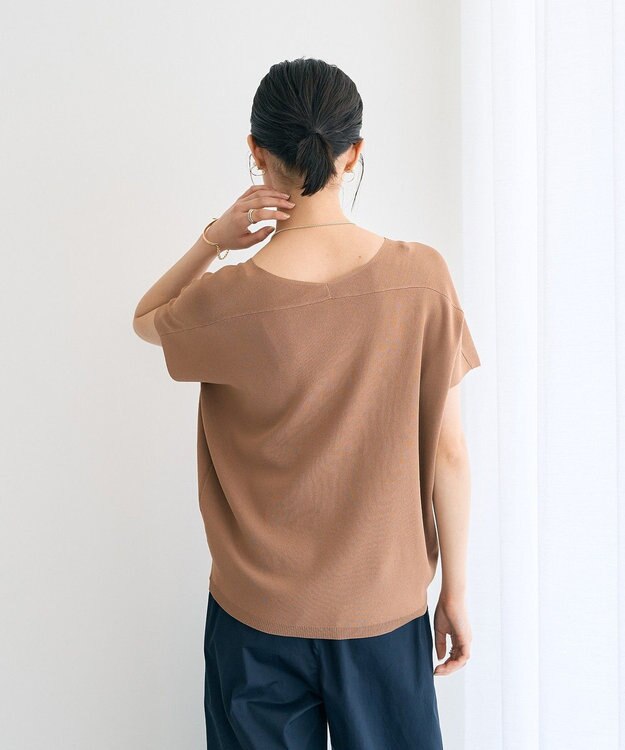 YECCA VECCA Vネックドルマンニット Camel