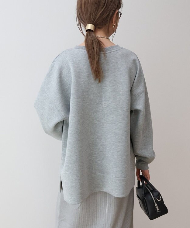 AMERICAN HOLIC クルーネックサイドドットポンチプルオーバー Gray Beige