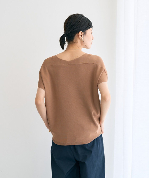 YECCA VECCA Vネックドルマンニット Camel