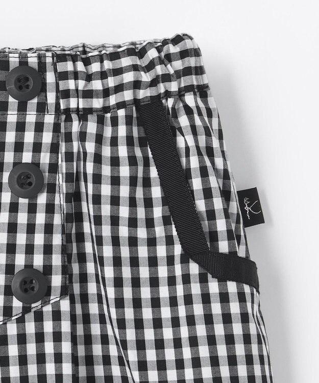 組曲 KIDS 【150-160cm】ギンガム パンツ ブラック系3