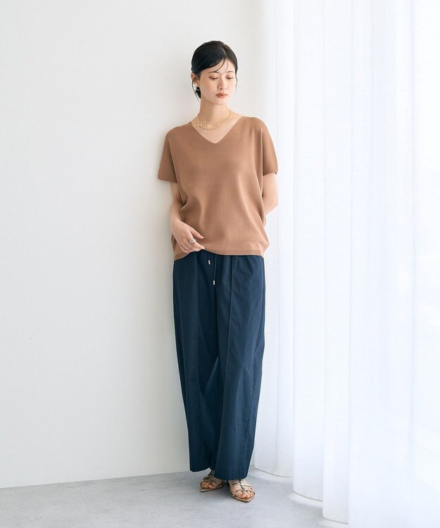 YECCA VECCA Vネックドルマンニット Camel