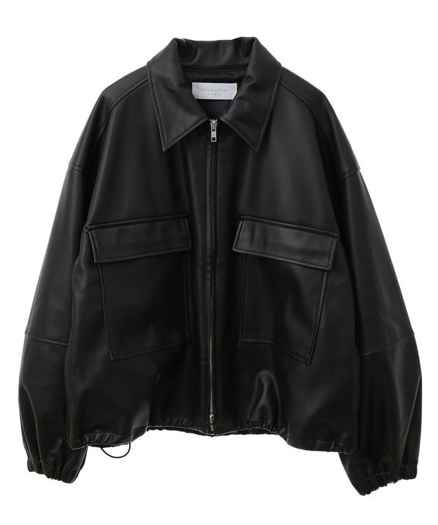 Green Parks フェイクレザージャケット Black