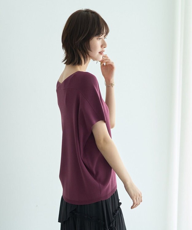 YECCA VECCA Vネックドルマンニット Camel