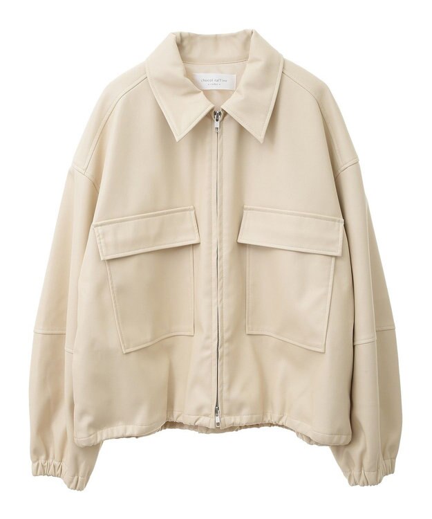 Green Parks フェイクレザージャケット Ivory