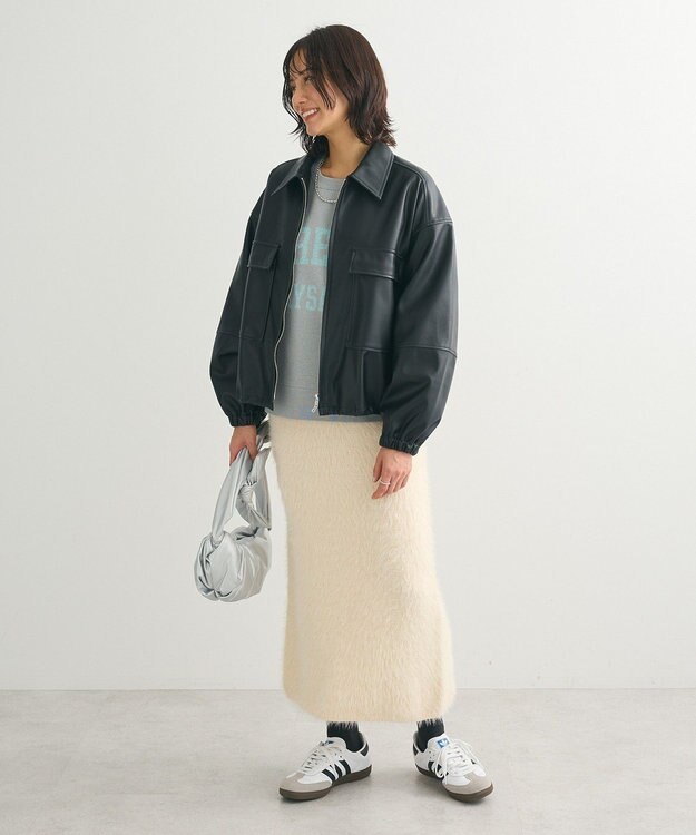 Green Parks フェイクレザージャケット Black