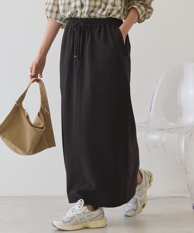 AMERICAN HOLIC 【イージーケア】ベイカータイトスカート Black