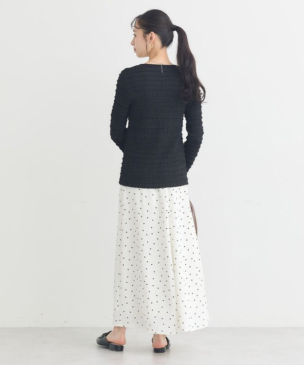 earth music&ecology 【予約】シャーリングカットカーディガン ブラック