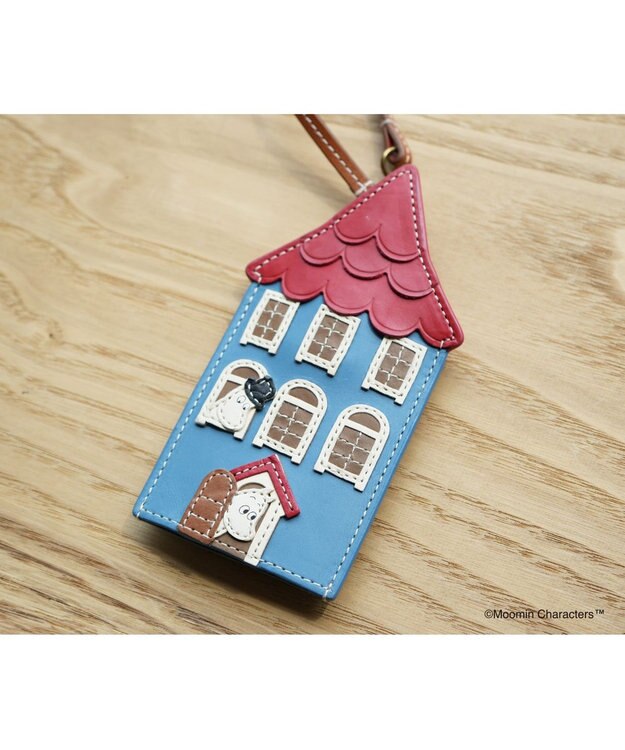 genten MOOMIN collection キークロシェット「ムーミンやしき」 ブルー