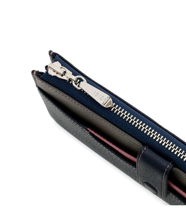 IBIZA パレータ　牛革　L字ファスナー長財布 紺