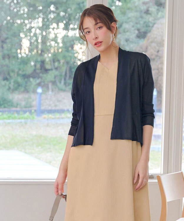 Tiaclasse 【おのののかさん着用】ショートトッパーカーディガン ネイビー