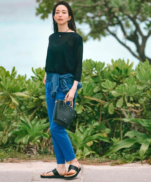 23区 【洗える】23区DENIM ライトダンガリー シャツ インディゴ