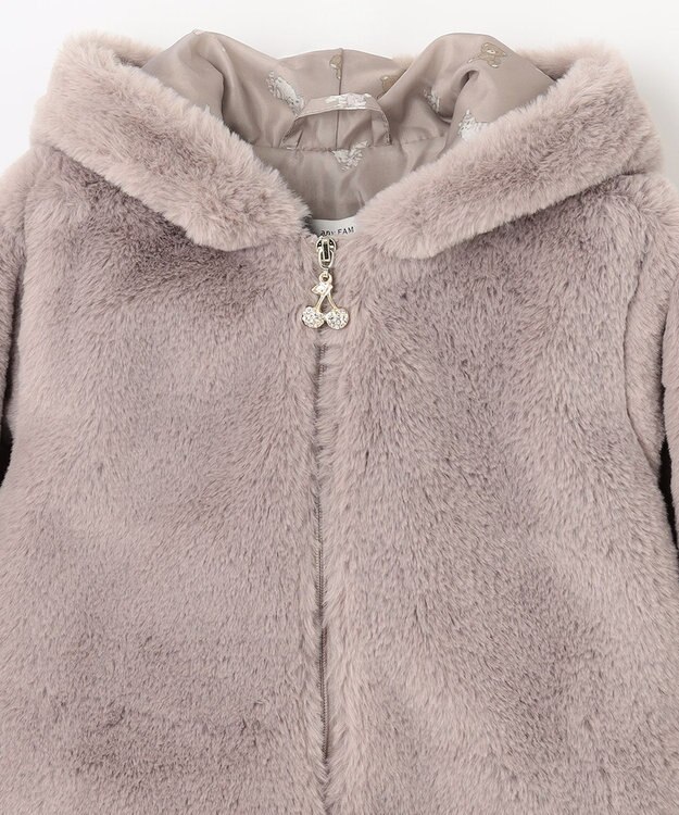 ANY KIDS アニマル耳ボアブルゾン ココア×クマ耳