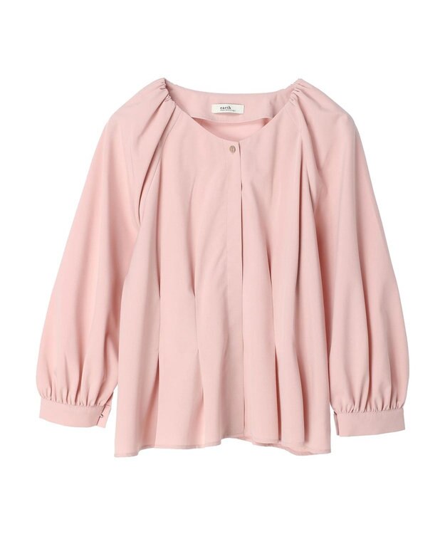 earth music&ecology ペプラムブラウス Pink
