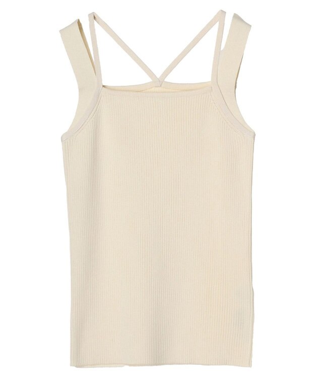 earth music&ecology レイヤードニットタンクトップ Off White
