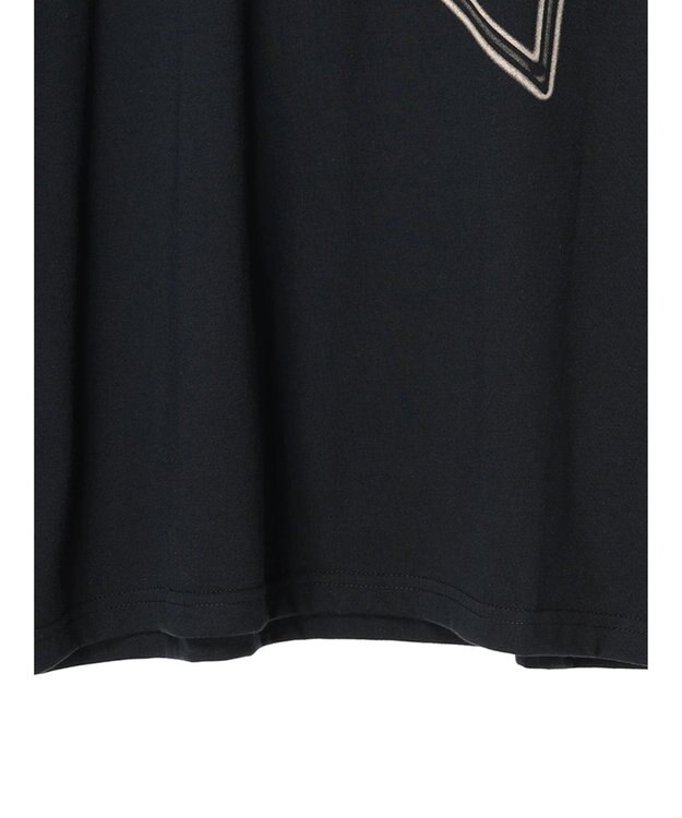 Green Parks ・ＤｏｕｂｌｅＦｌａｇｓ　フリルショルダープリントＴＥＥ Black