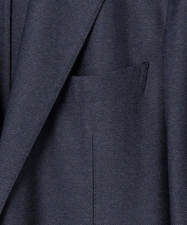 GOTAIRIKU セットアップ対応【カイテキ７機能】ドライジャージー ジャケット_ヘリンボーン柄(26年モデル) ネイビー×ヘリンボーン柄