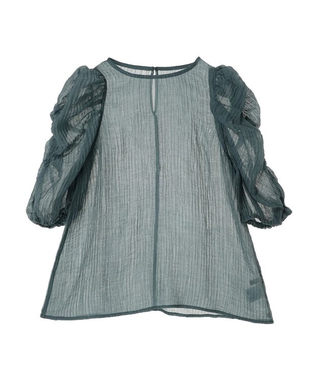 Green Parks ・ＡＮＤ　ＳＥＡＲＣＨ　シアーパワーショルダーブラウス Green