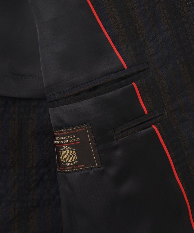 J.PRESS MEN J.PRESSアーカイヴパターン ダークチェックサッカー ジャケット ダークブラウン系4