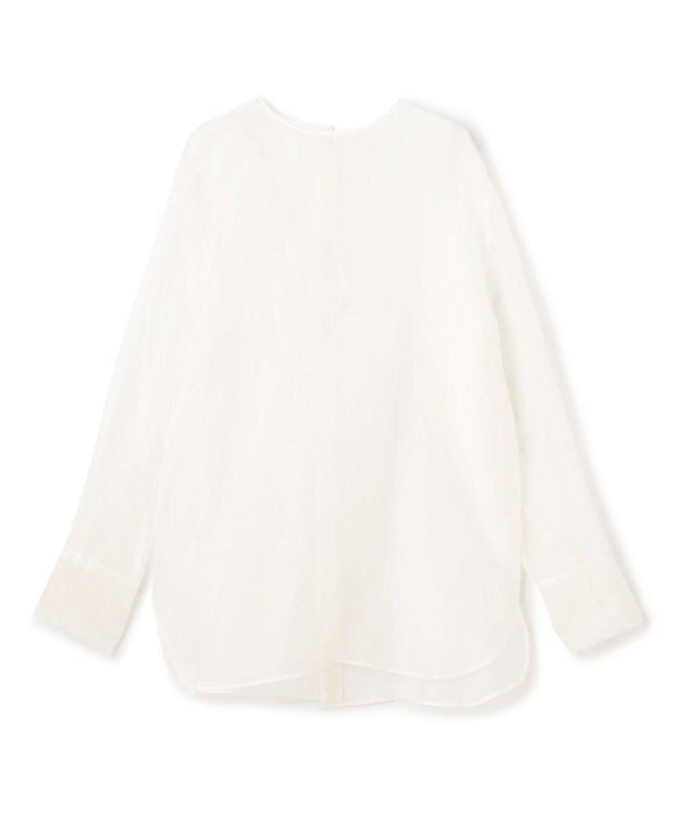 BEIGE， ERICA / シルクシースルークルーネックブラウス Ecru