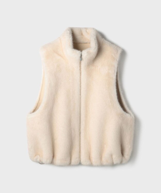 GRACE CONTINENTAL フェイクミンクベスト キナリ