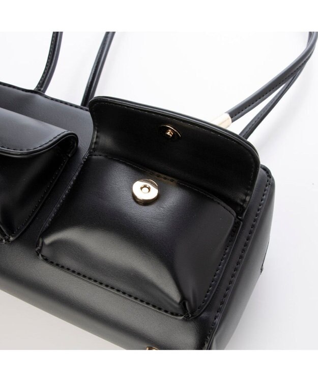 UNBILLION カシュカシュ cachecache / ダブルポケットロングハンドルボストンバッグ ブラック