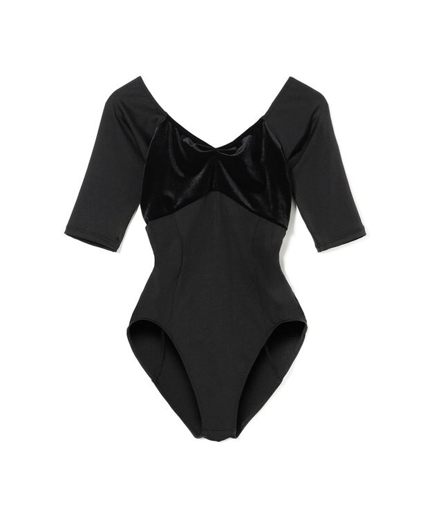 Chacott 5分袖レオタード ブラック