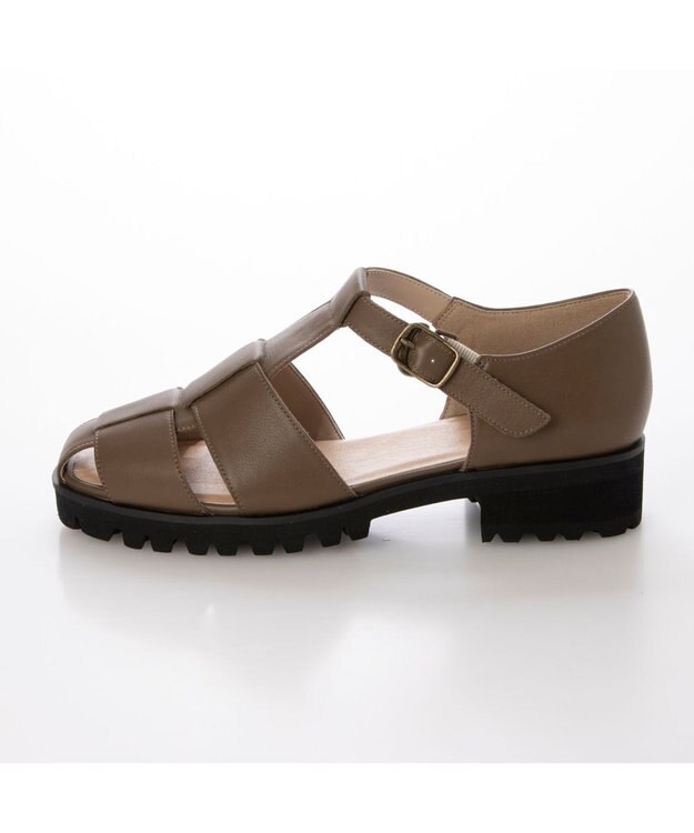 ing <ing>スクエアトゥグルカサンダル オーク