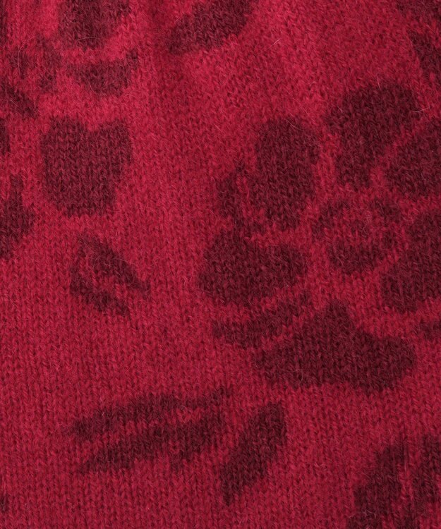 MOONBAT mila schon カシミヤ100%ジャカードプチマフラー ワイン