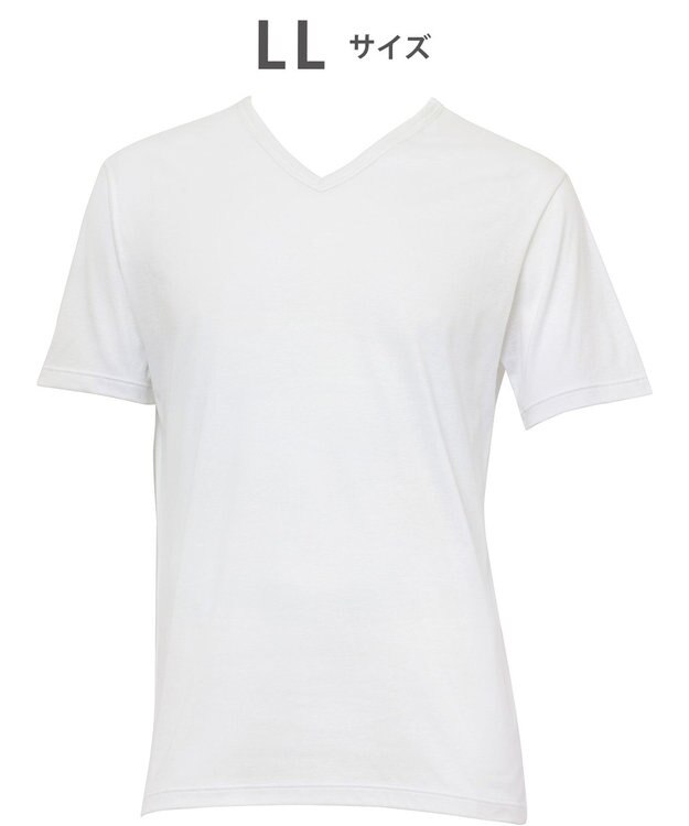 WACOAL MEN WACOAL MEN インナー 3分袖 オーガニックコットン100％ 通気性 吸汗速乾 抗菌防臭 Vネック 肌着 メンズ WL5124 /ワコールメン ホワイト