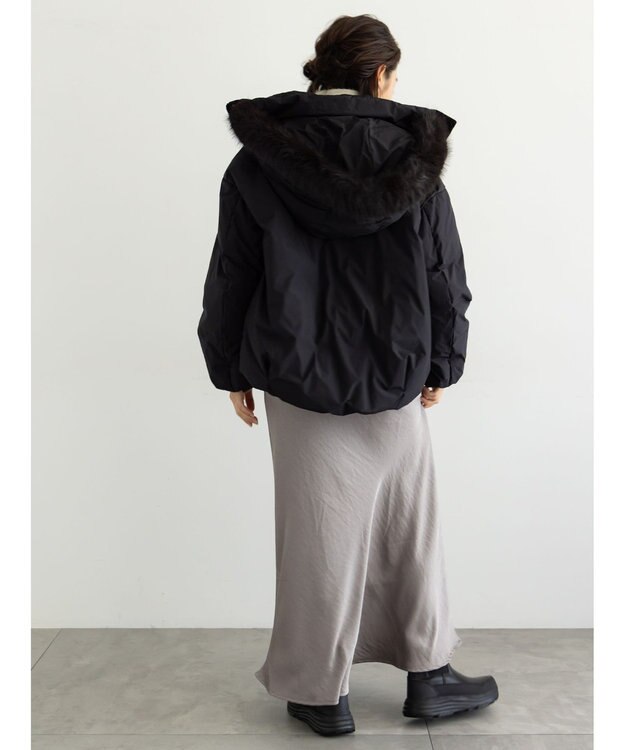 Te chichi 【宮本茉由着用】フードショートダウンジャケット ブラック