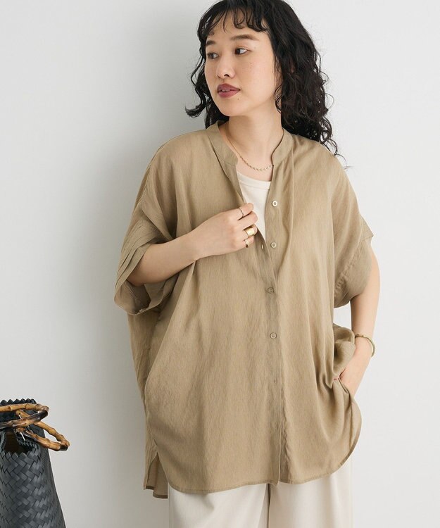 CRAFT STANDARD BOUTIQUE ヴィンテージボイルミルフィーユチュニック Beige