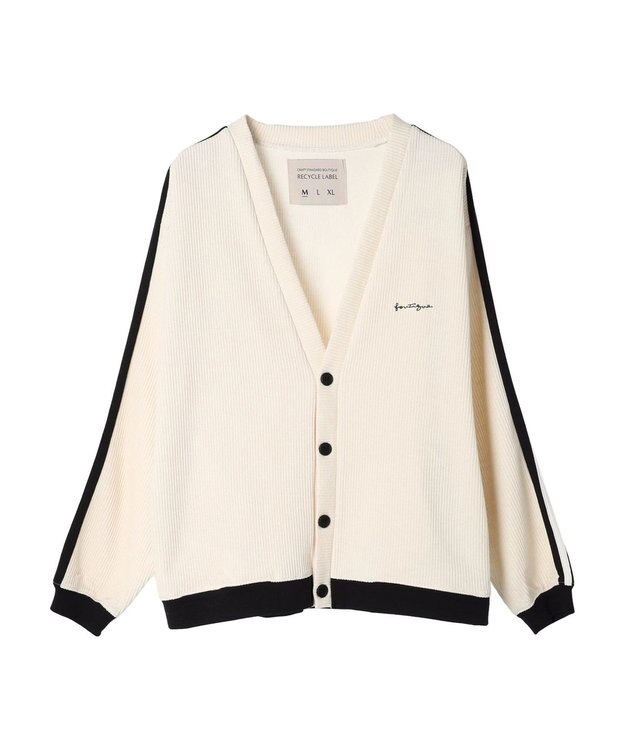 CRAFT STANDARD BOUTIQUE 【リサイクル】ラインカーディガン Ivory