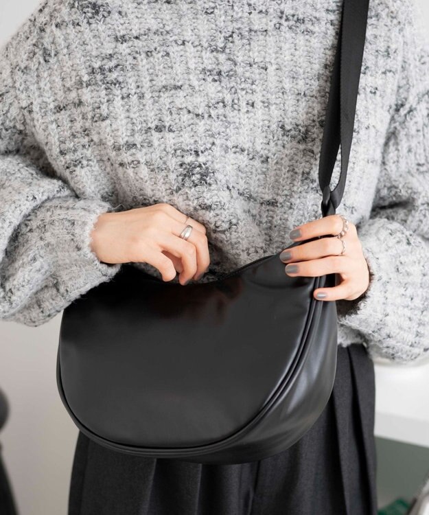 WEGO カラーハーフムーンショルダー ブラックその他