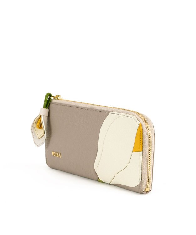 IBIZA プレーサ　L字ファスナー長財布 ピンクベージュ