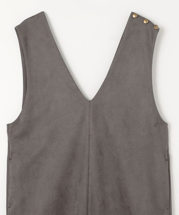 ANY L 【洗濯機可能/ストレッチ】スエードライクジャンスカ チャコール