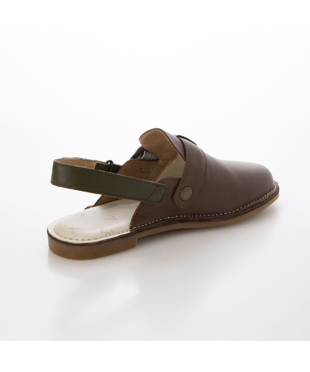 ing <ing>シングルモンクデザインバックストラップシューズ ブラウン