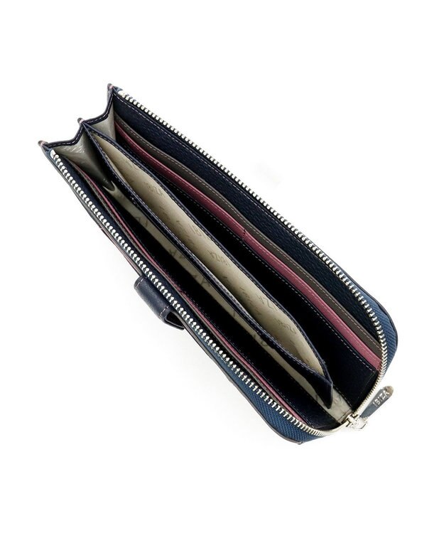 IBIZA パレータ　牛革　L字ファスナー長財布 紺