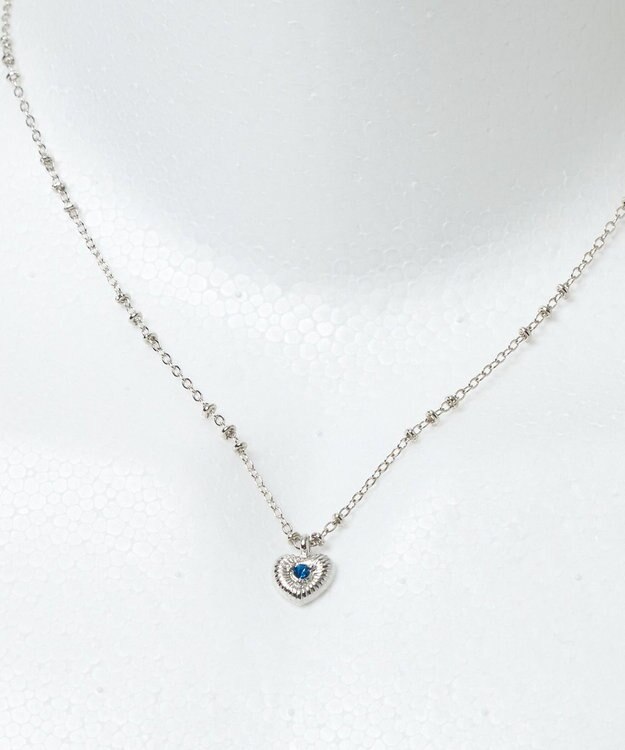 WEGO Lミニハートネックレス サックス