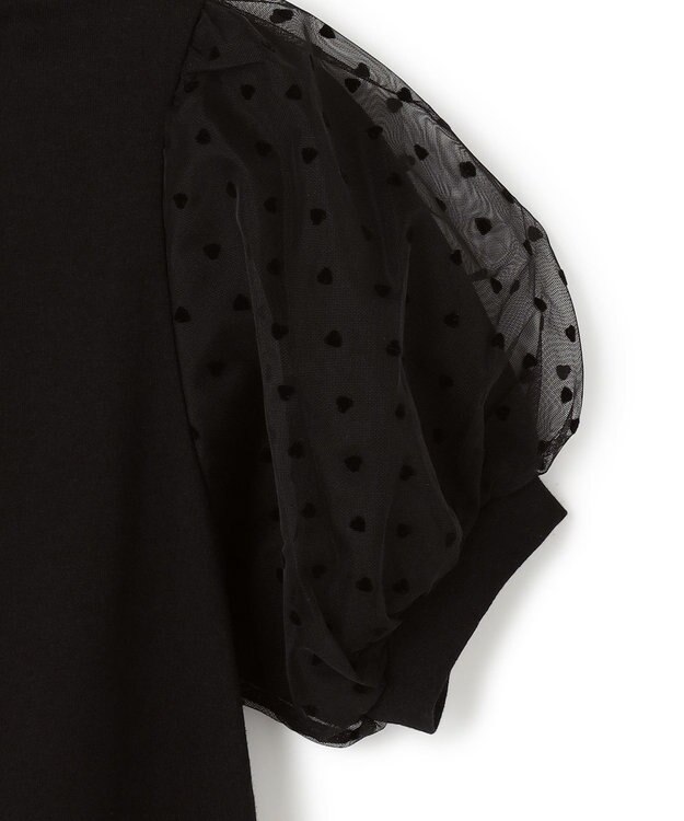 UNFILO 【110-150cm】アソート コンビTシャツ ブラック[袖チュール]