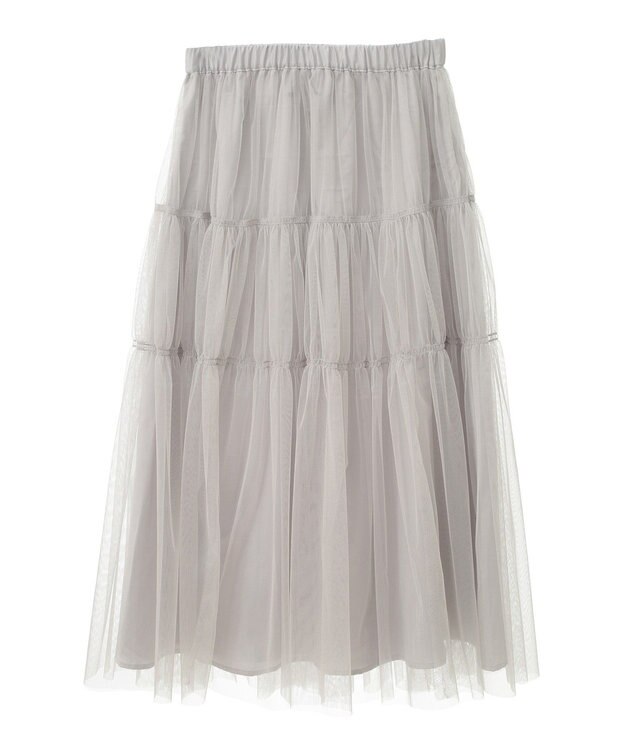 AMERICAN HOLIC ティアードチュールスカート Light Gray