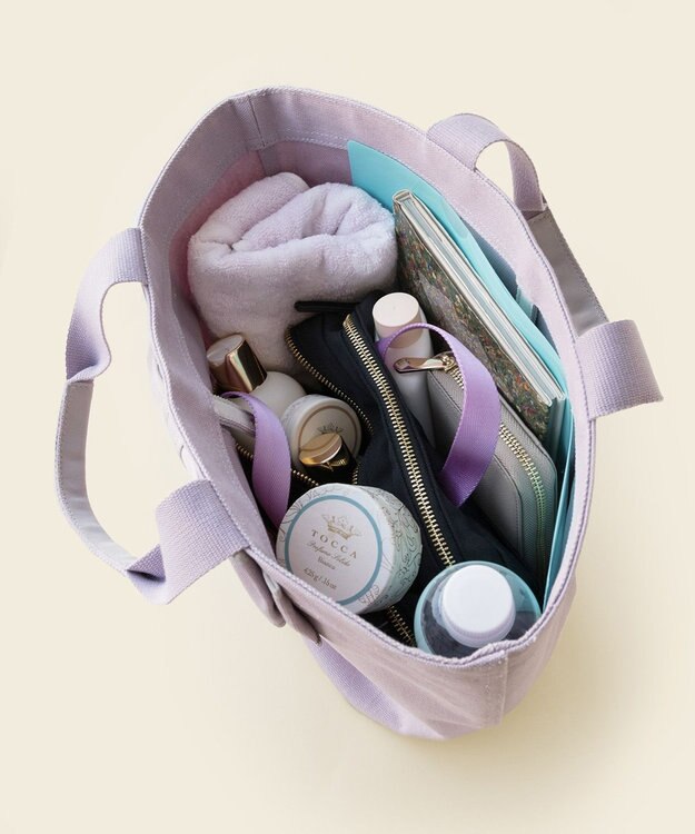 TOCCA RIBBON KNOT CANVASTOTE キャンバストート ライラック系