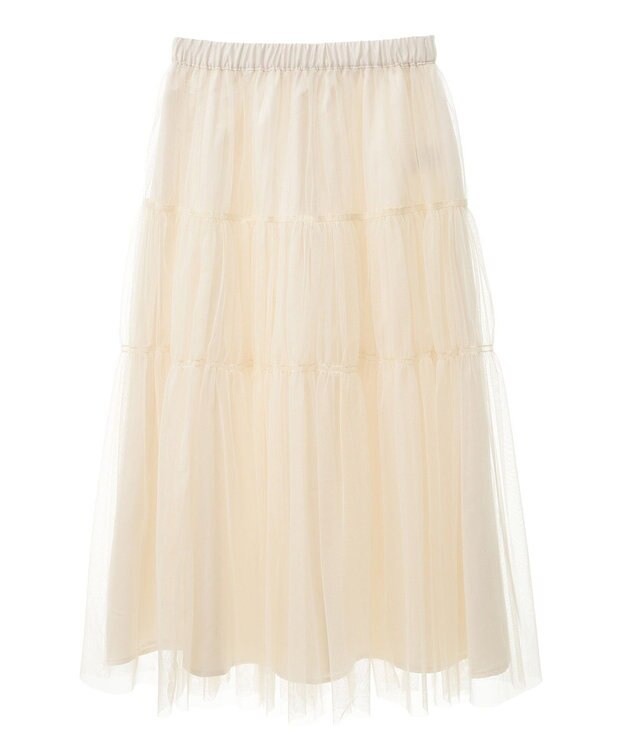 AMERICAN HOLIC ティアードチュールスカート Ivory