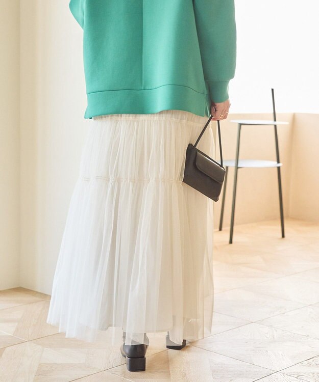 AMERICAN HOLIC ティアードチュールスカート Ivory