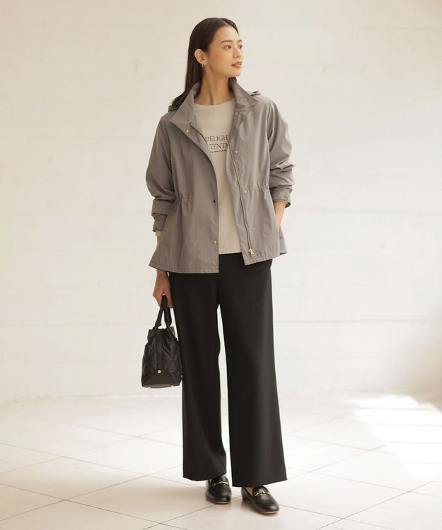 J.PRESS LADIES 【2way・撥水】ボンディングキルト トート バッグ ブラック系